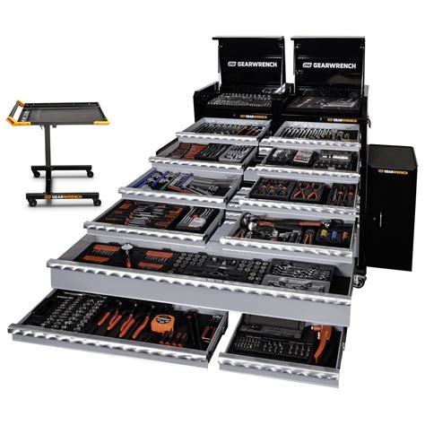 gearwrench   piece combination tool kit tool chest trolley