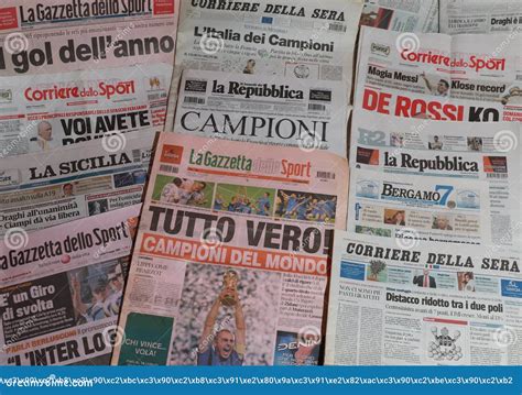 italian newspapers editorial stock image image  concept