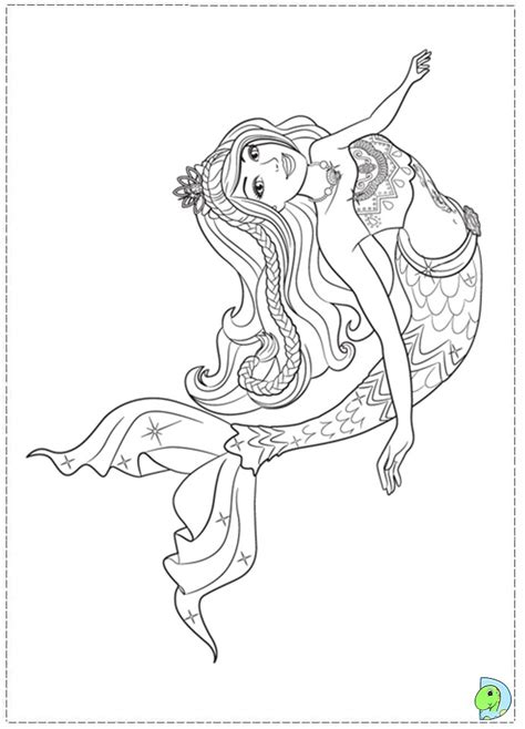 barbie   mermaid tale coloring page dinokidsorg