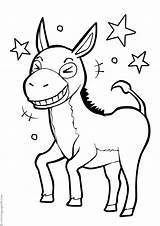Esel Burros Colorir Imprimir Coloring4free Donkey 1315 sketch template