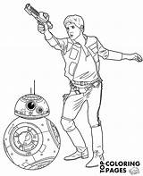 Coloring Han Solo Wars Star Pages Bb8 Bb Topcoloringpages Force Color Printable sketch template