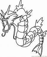 Pokemon Gyarados Coloring Drawing Pages Mega Pokémon Color Drawings Printable Print Draw Getdrawings Getcolorings Popular Col Sketch Template sketch template