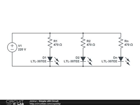 simple led circuit circuitlab