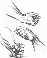 Fist Clenched Anatomy sketch template