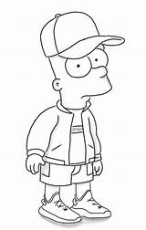 Bart Simpson Hypebeast sketch template