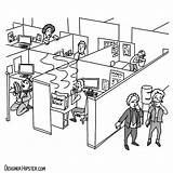 Office Cartoons Smelly Food Cubicle Cartoon Desk Drawing People Man Comics Getdrawings Cubicles Nearby Eating sketch template