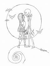 Jack Sally Coloring Nightmare Christmas Pages Before Skellington Drawing Printable Drawings Halloween Color Ups Grown Book Colouring Jadedragonne Head Sheets sketch template