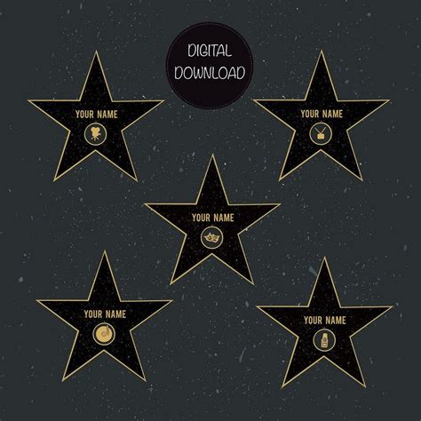 hollywood star printable