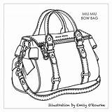 Bags Disegno Drawing Bag Bolsa Borse Cad Sketch Illustrator Escolha Pasta Miu Getdrawings sketch template