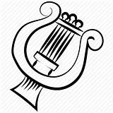 Music Lyre Drawing Harp Instrument Getdrawings Drawings sketch template