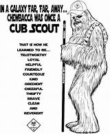 Scout Cub Coloring Chewbacca Wars Star Scouts Gold Pages Blue Printable Boy Far Galaxy Banquet Away Once Wolf Leader Law sketch template