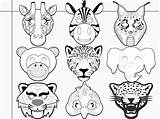 Masks Jaguar Lynx Face Clown sketch template
