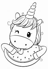 Coloring Unicorn Pages Cute Youloveit sketch template