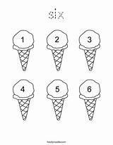 Coloring Six Ice Cream Pages Cones Twistynoodle Print Noodle Outline Favorites Login Add Twisty Printable sketch template