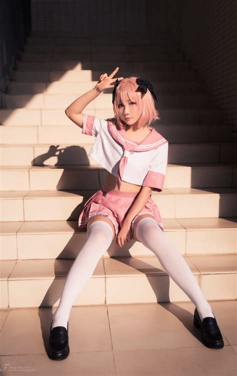 astolfo seifuku cosplay overwhelmingly pink sankaku complex