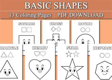 preschool coloring pages shapes