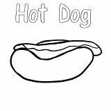 Coloring Dog Hot Hamburger Junk Food sketch template