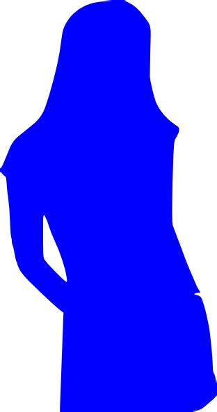 Girl Blue Silhouette Clip Art At Vector Clip Art Online