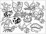 Justcolor Kindergarten Peasy Bugs sketch template
