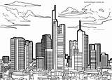 Skyline Sehenswürdigkeiten Malvorlage sketch template