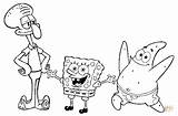 Coloring Pages Spongebob Patrick Squidward Star Tentacles Bob Sponge Paper sketch template