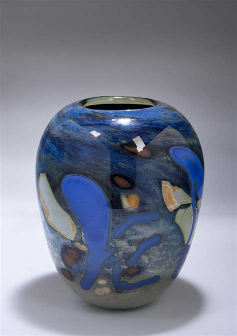 Modern Art Glass Vase By M Mohr