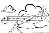 Coloring Airplane Transport Pages Air Printable Color sketch template