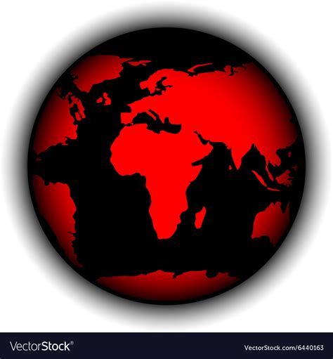 red black globe royalty  vector image vectorstock