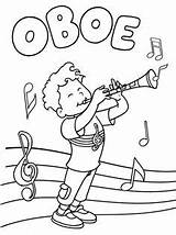 Oboe Getdrawings Coloring sketch template
