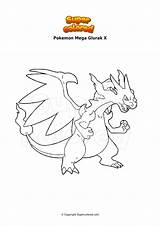 Pokemon Charizard Glurak Dracaufeu Ausmalbild Dibujo Supercolored Fennekin Imprimer sketch template