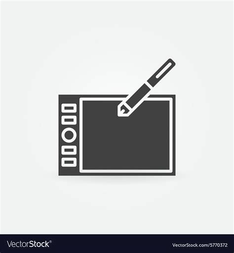 graphic tablet icon  logo royalty  vector image