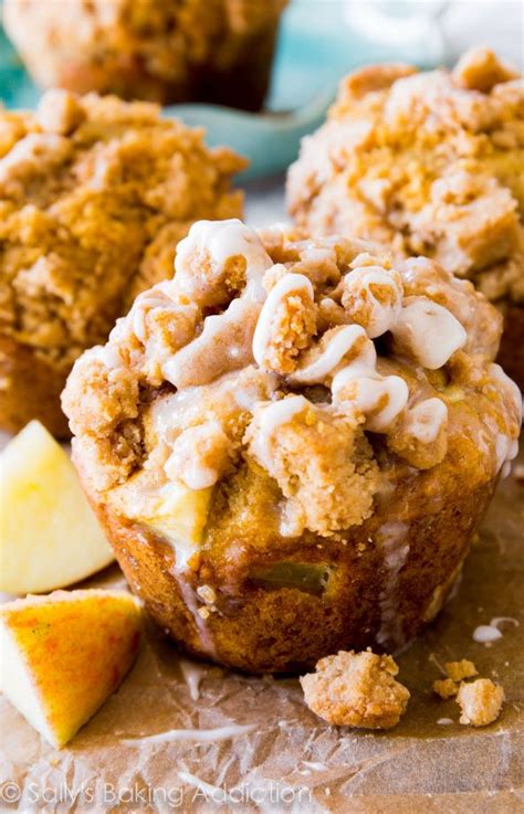 Glazed Apple Crumb Muffins Sallys Baking Addiction