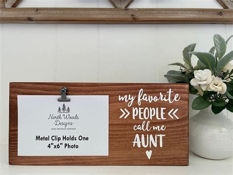 Aunt Photo Display Aunt Frame Aunt Wood Sign Aunt T My Etsy