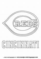 Coloring Pages Reds Cincinnati Mlb Browser Window Print sketch template