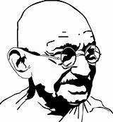 Gandhi Mahatma Gandhiji Clipartmag sketch template