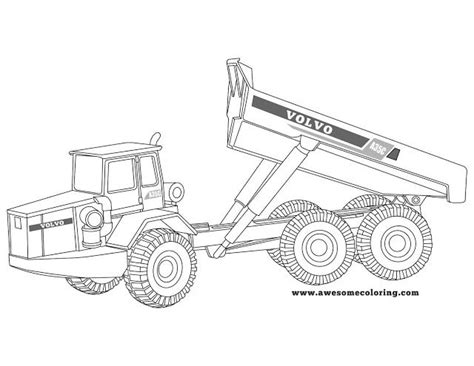 volvo articulated truck coloring page truck coloring pages