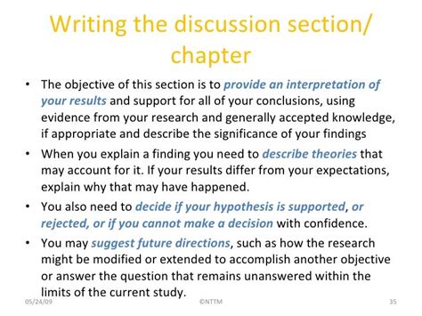 discussion section  research paper   examination