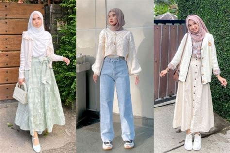 10 Inspirasi Style Hijab Dengan Cardigan Ala Korean Look