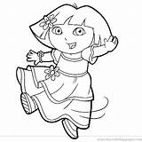 Coloring Dora Pages sketch template