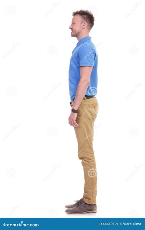 side   casual young man stock image image  portrait