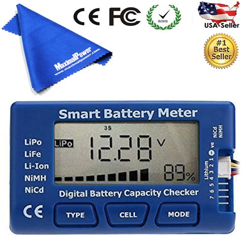 maximalpower    battery meter intelligent cell meter digital battery checker battery
