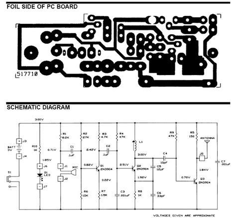 wiring schematic diagram wireless microphone circuit diagram