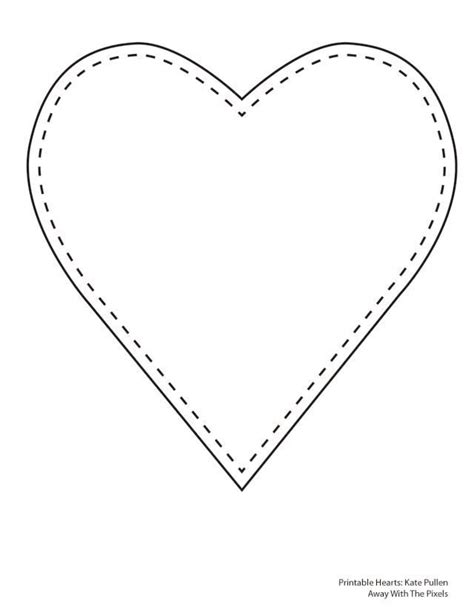 print    sweet   heart templates heart shapes