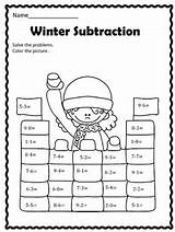 Subtraction Winter Kindergarten Math Worksheets Grade Worksheet Fun Teacherspayteachers Creative Addition First 1st Activities Elementary Months Choose Board sketch template