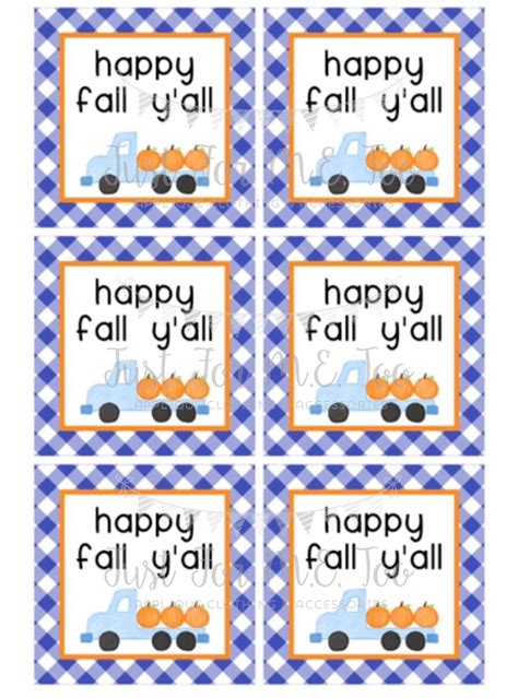 fall printable tags instant  fall tags pumpkin gift tags
