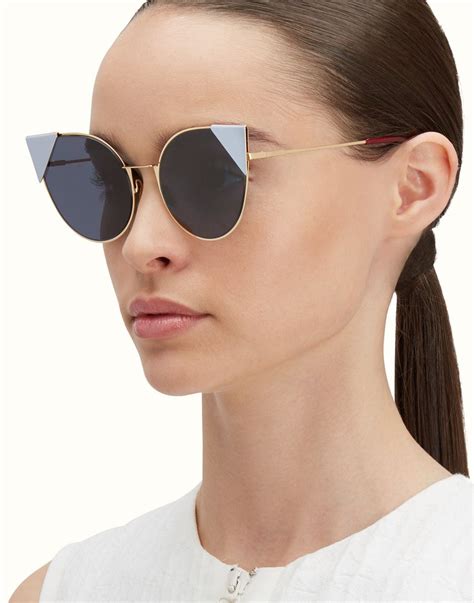 Fendi Lei Pink Gold Metal Sunglasses Sunglasses Metal Sunglasses