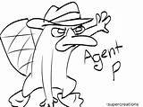 Agent Coloring Pages Platypus Secret Perry Glider Sugar Getcolorings Color Printable Getdrawings Clipartmag Clipart sketch template