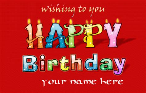 write    gif card wishing   happy birthday namegifcom