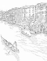 Coloring Venice Adults Pages Detailed Print Italy Book Choose Board Books Drawing Venic Landmarks sketch template