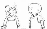 Caillou Coloring Cool2bkids sketch template